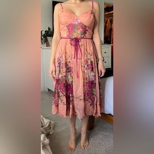 Tracy Reese blush floral dress, size 4